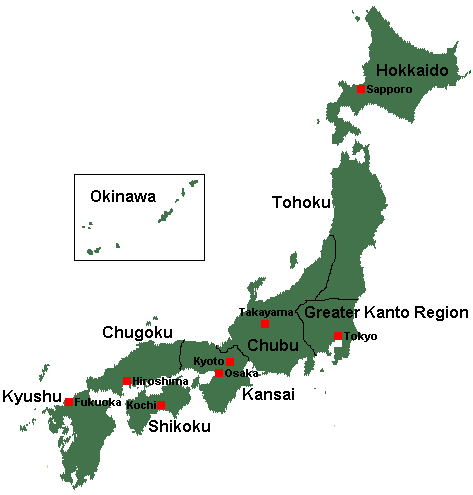 Prefecture Map of Japan