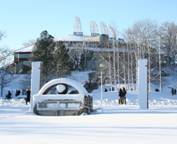 Stockholm University in winter
